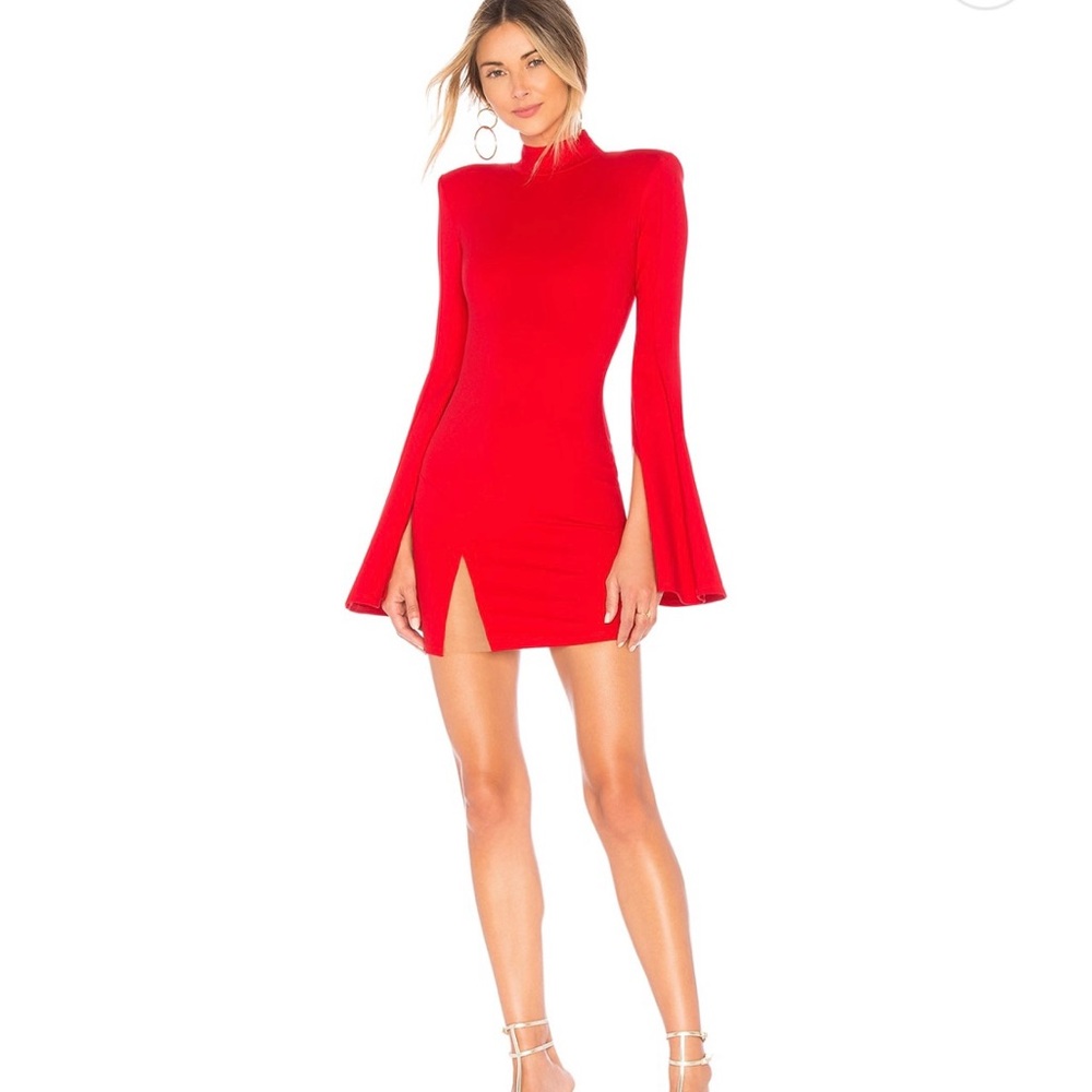 Michael Costello x REVOLVE Mr. Gibson Mini Dress in Red - XS
